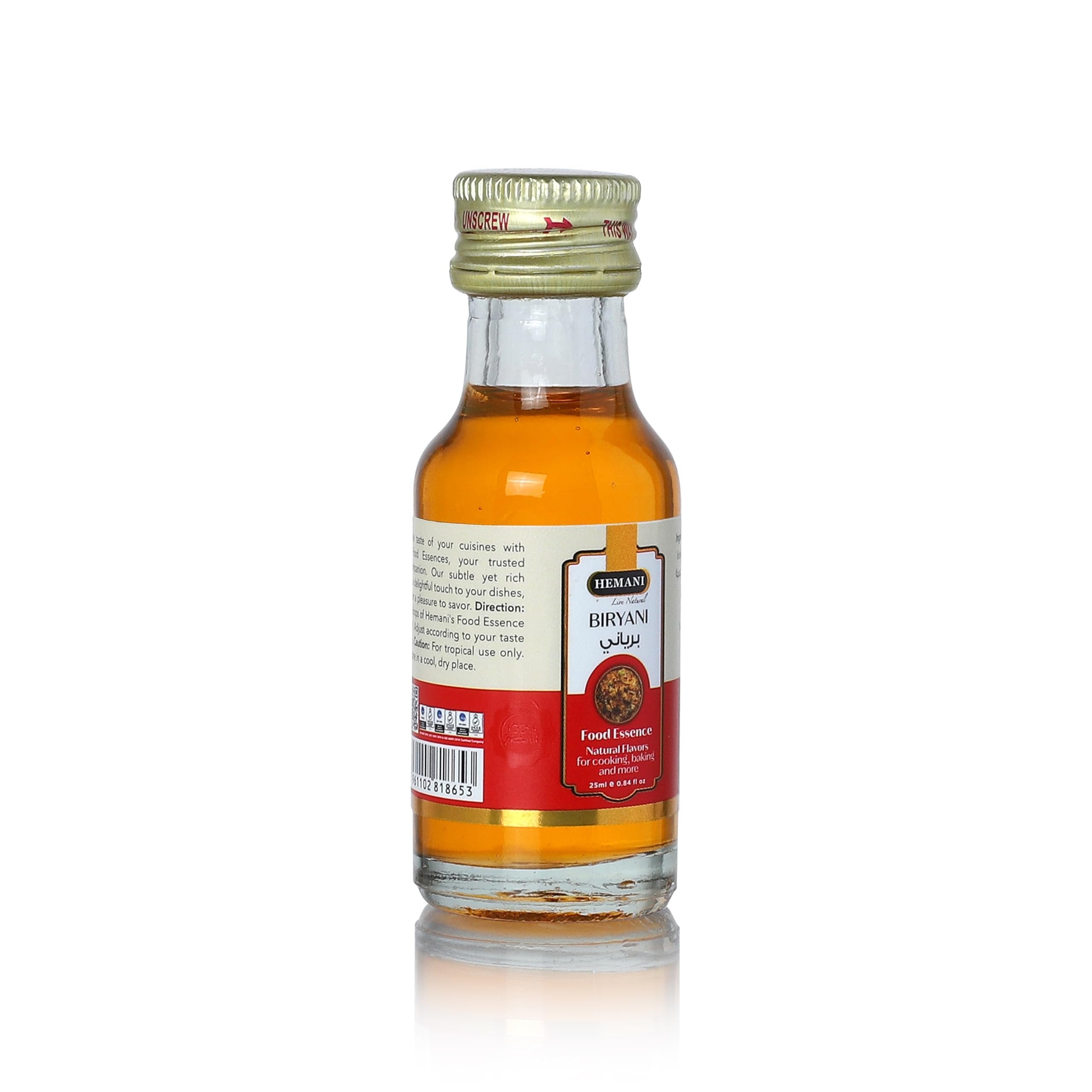 Hemani Biryani Food Essence 25 ml - Halal, Natural, and Concentrated Biryani Flavor for Indian Recipes, Cooking, and Baking - Perfect for Hyderabadi, Lucknowi, and Sindhi-Style Biryani