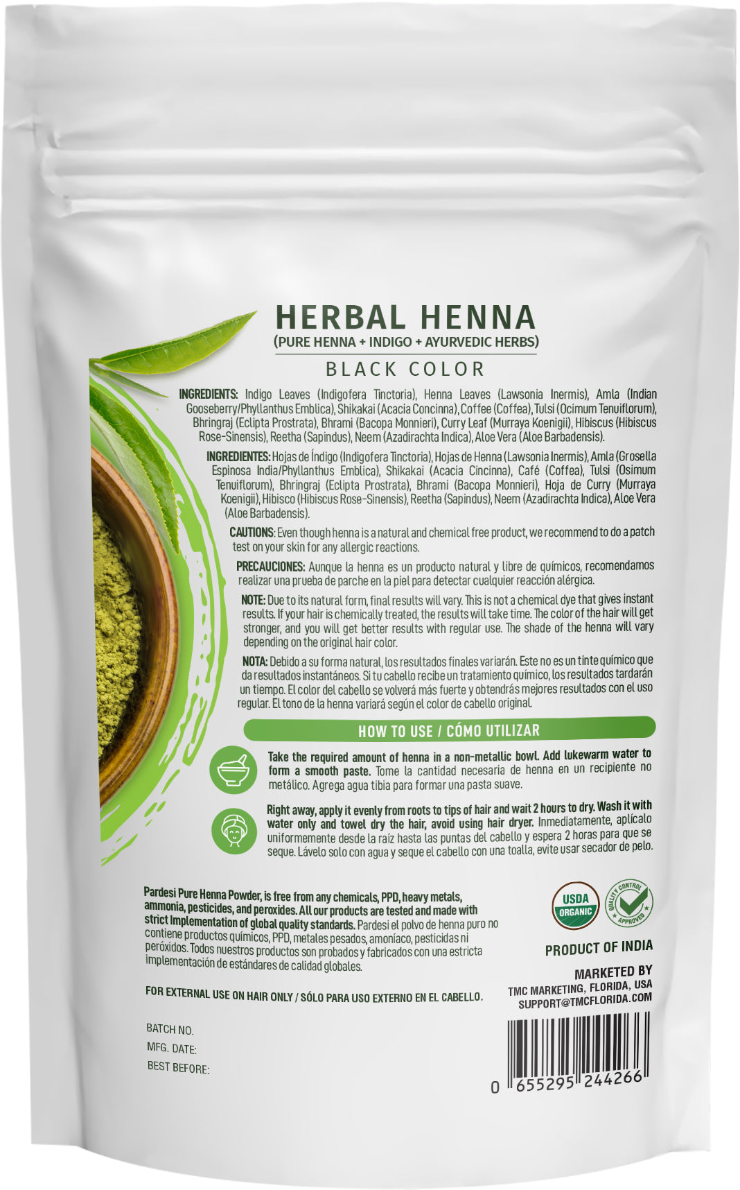 PARDESI Herbal Henna Black 200g