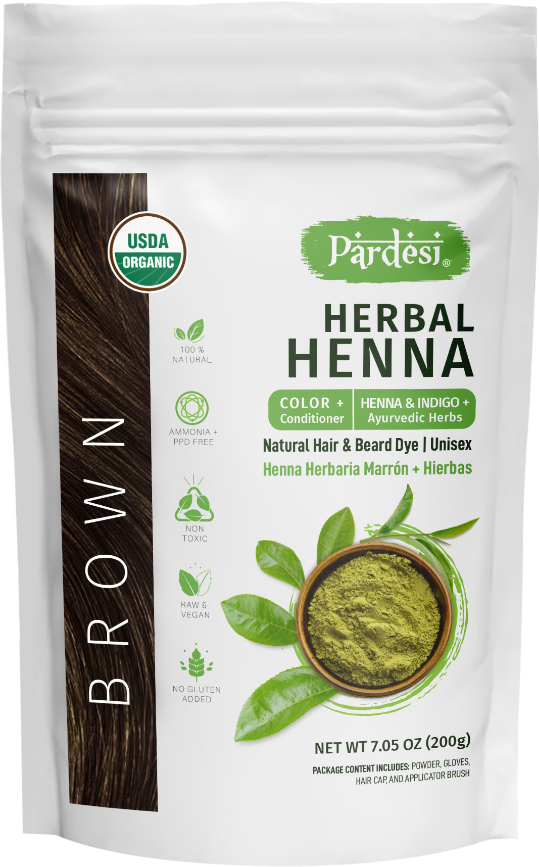 PARDESI Herbal Henna Brown 200g