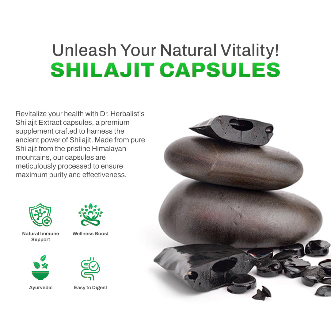 DR. HERBALIST Shilajit Extract 450mg 60 Capsules