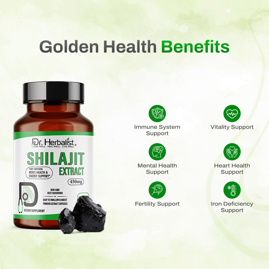 DR. HERBALIST Shilajit Extract 450mg 60 Capsules