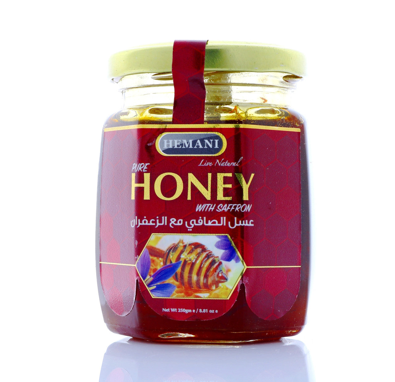 HEMANI Pure Honey with Saffron 250g