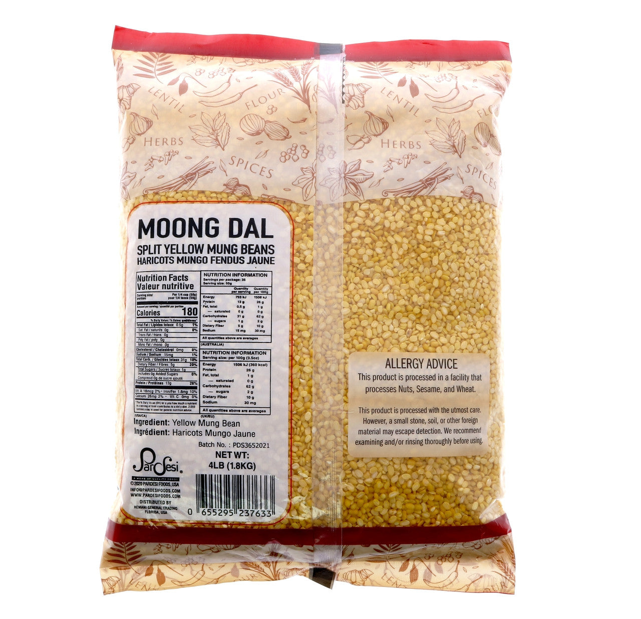 PARDESI Moong Dal 4LB