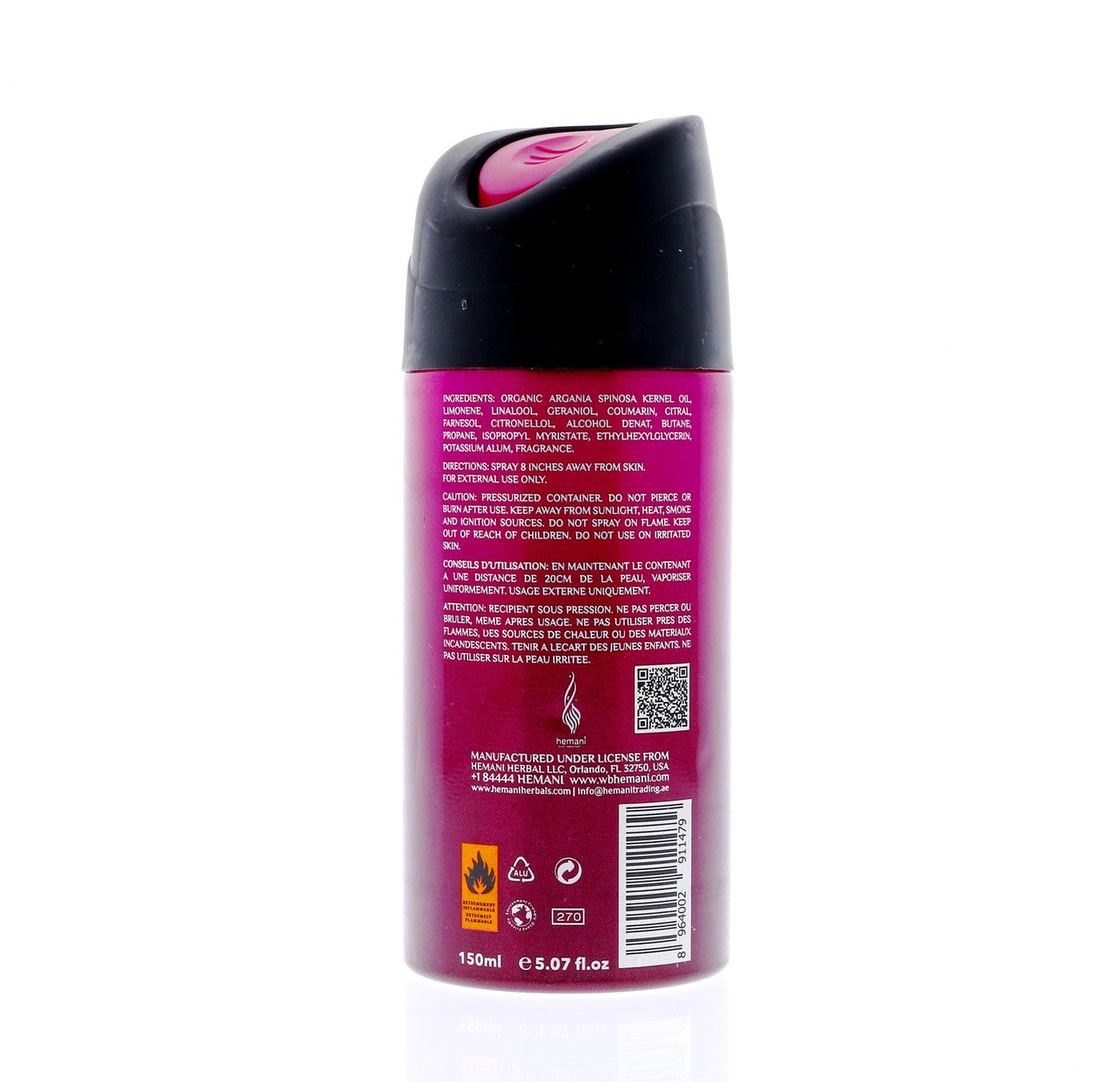 HEMANI Squad Deodorant Spray Active 360 for Women 150mL