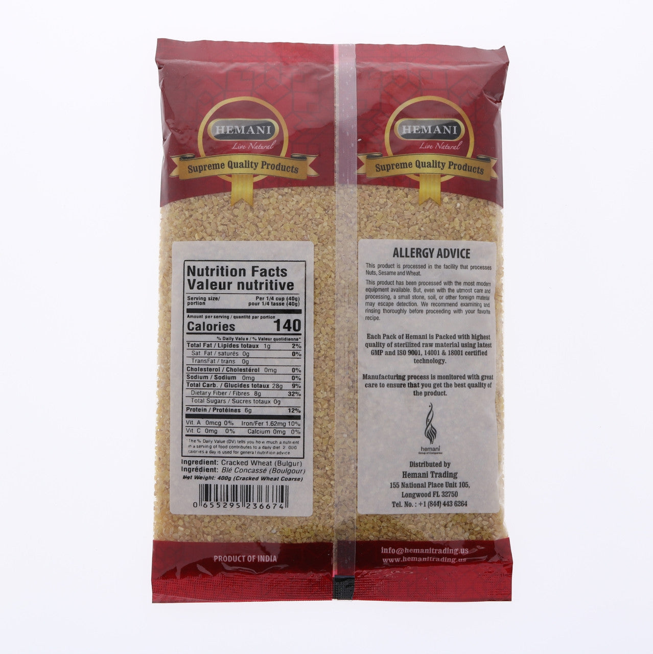 HEMANI Crack Wheat Coarse 400g