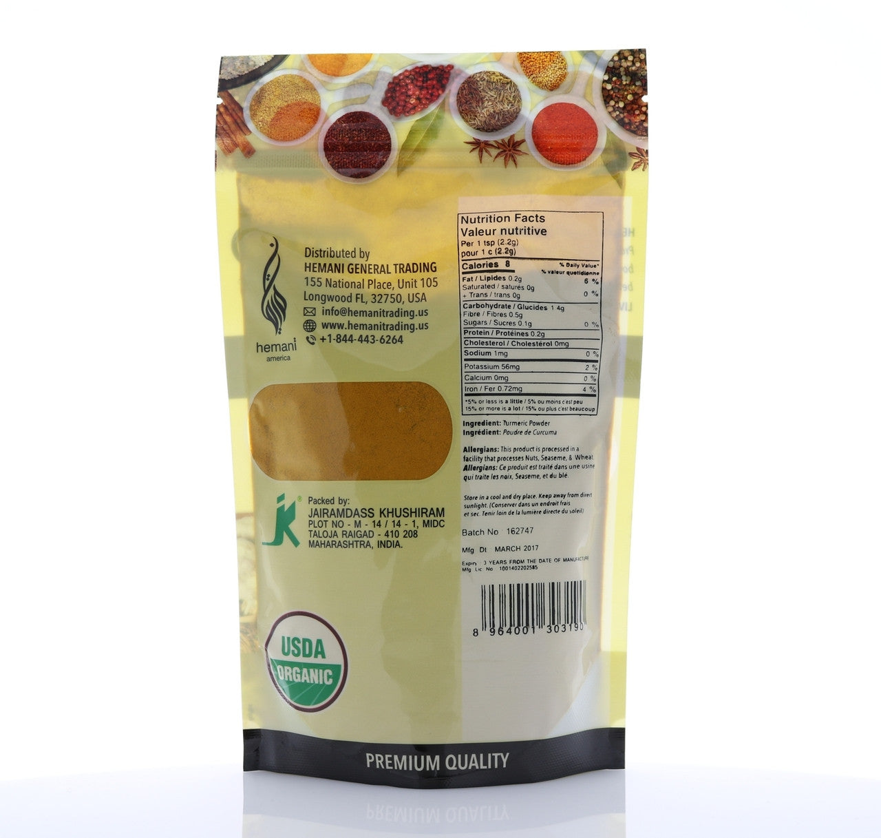 HEMANI Organic Turmeric Powder 200g