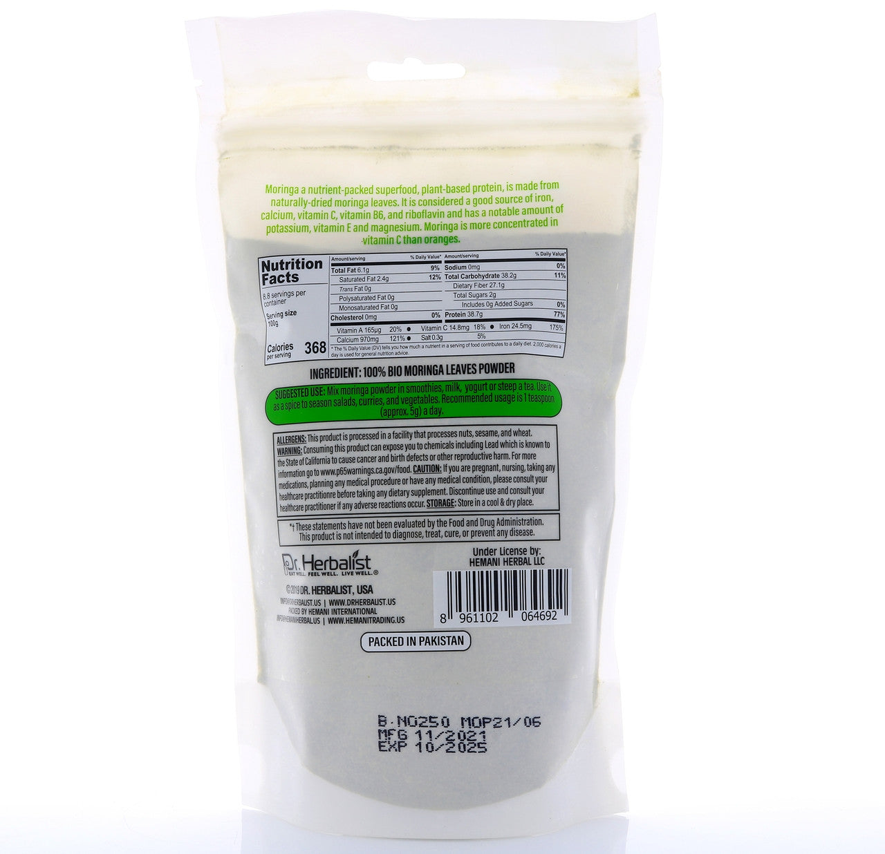 DR. HERBALIST Moringa Powder 250g