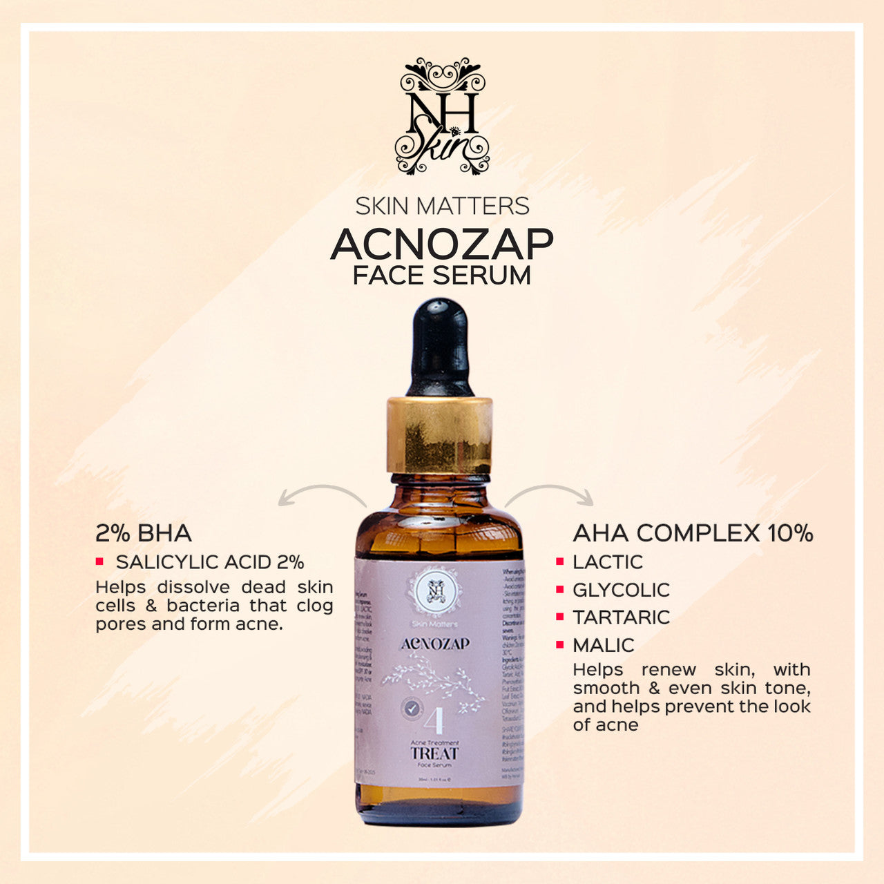 NADIA HUSSAIN Acnozap Acne Treatment Face Serum 30ml