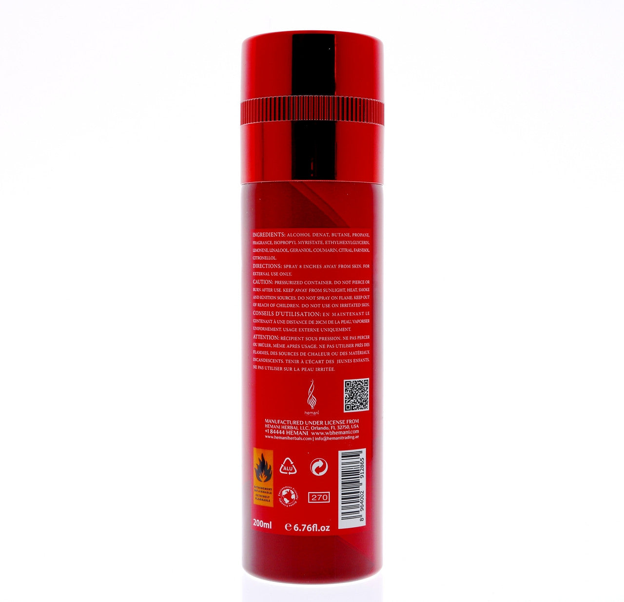 HEMANI Dynamic Heat Deodorant Spray 200mL (7 OZ) for Men