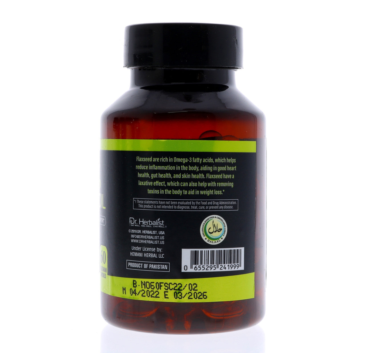 DR. HERBALIST Flaxseed Oil 60 Capsule 1600mg