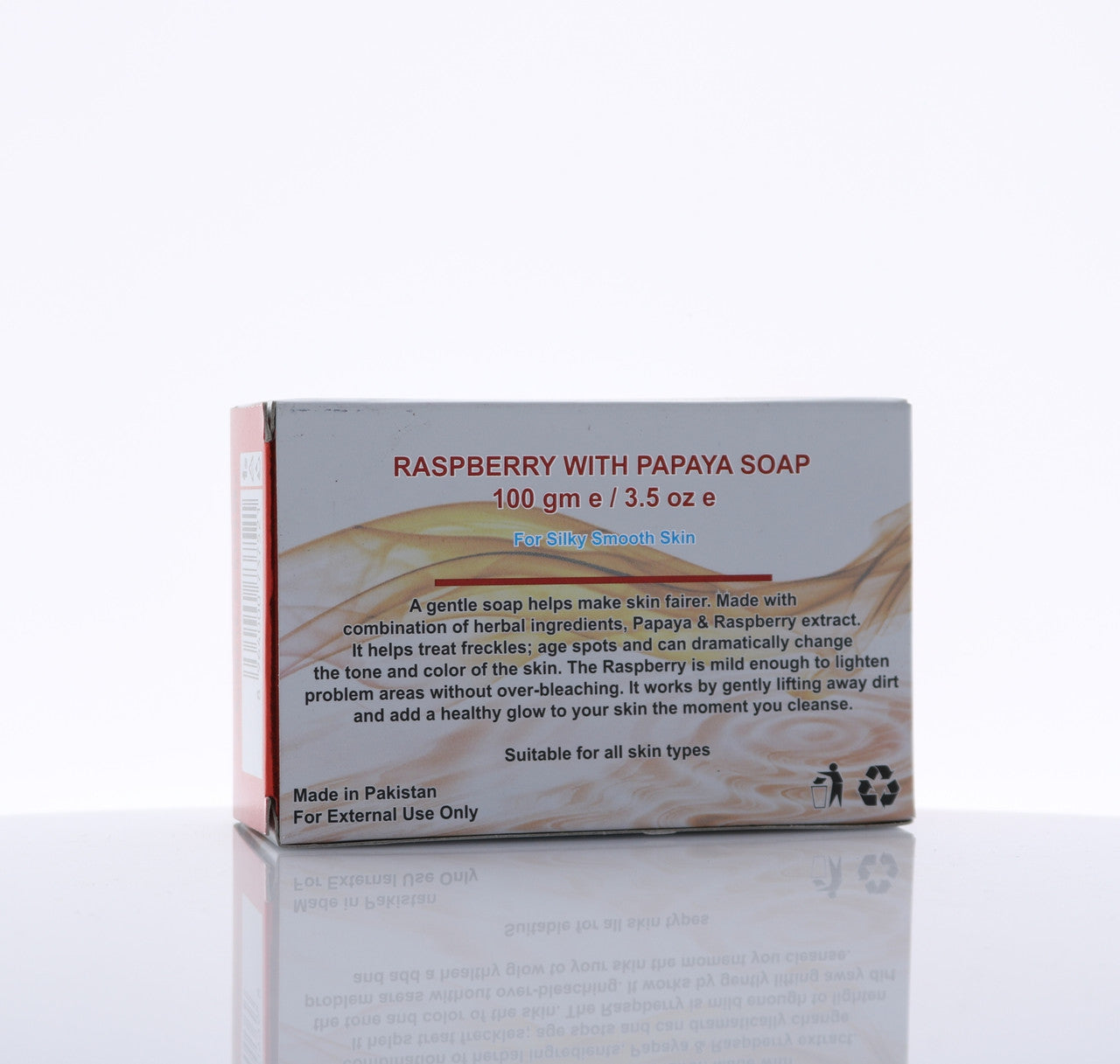 HEMANI Herbal Transparent Soap Raspberry & Papaya 100g