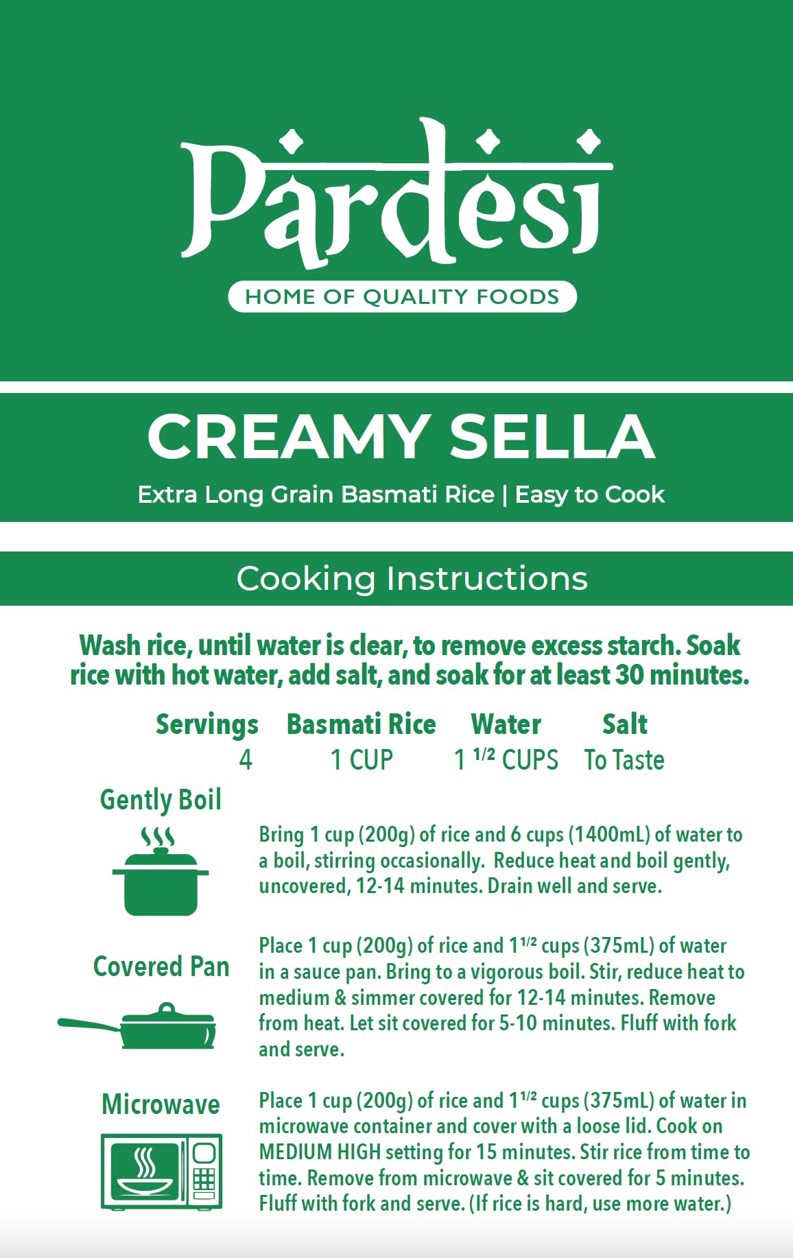 PARDESI Creamy Sella Rice 10LB