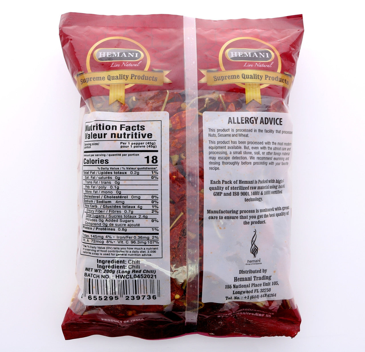 HEMANI Chili Long 200g