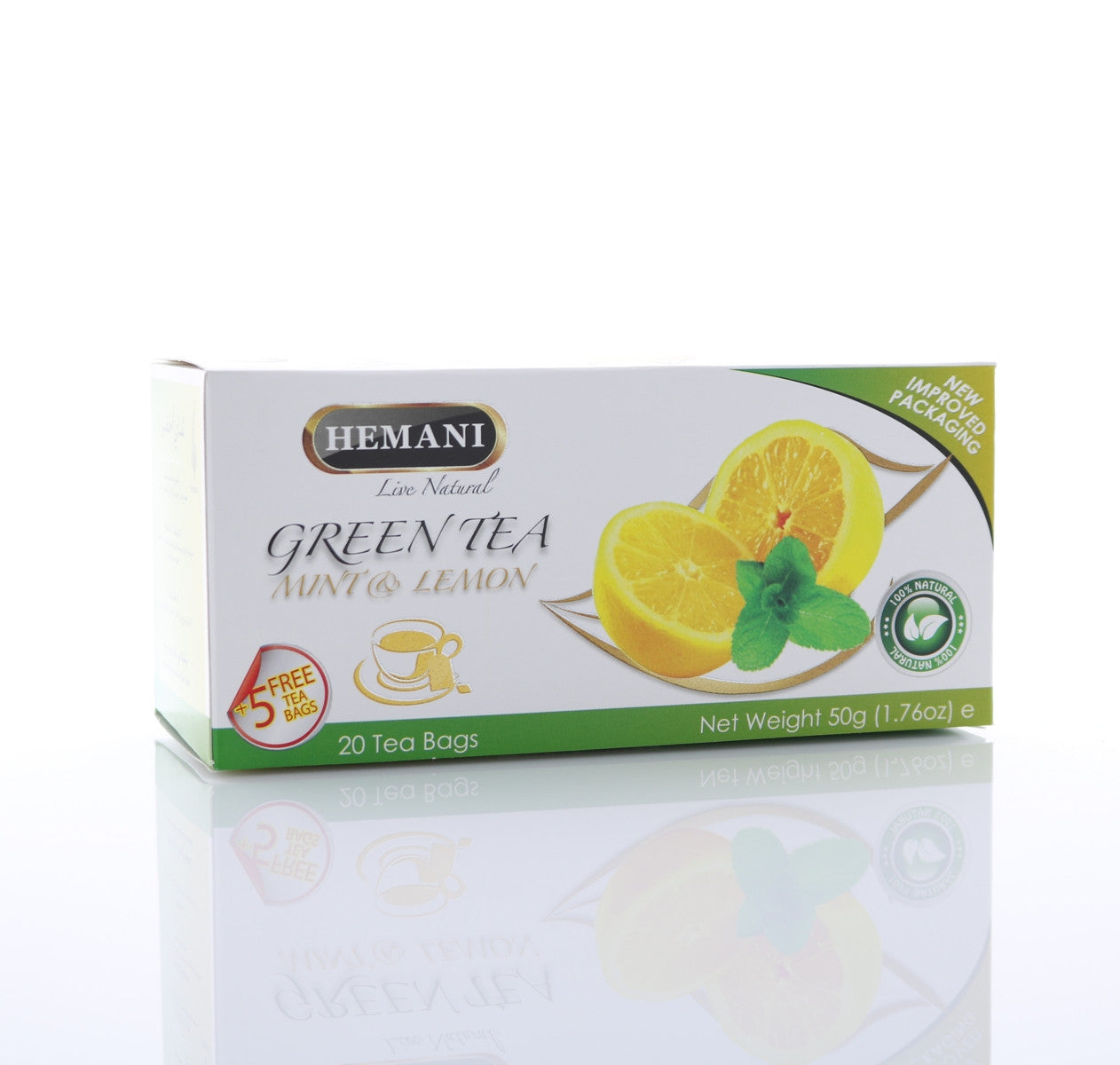 HEMANI Green Tea Mint & Lemon 40g