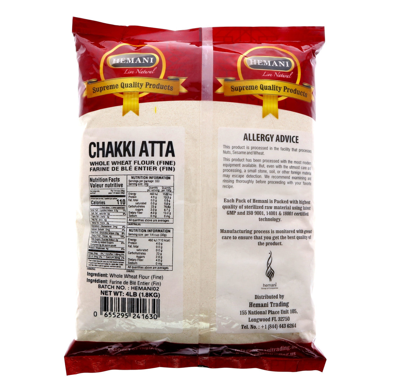 HEMANI Chakki Atta 4LB