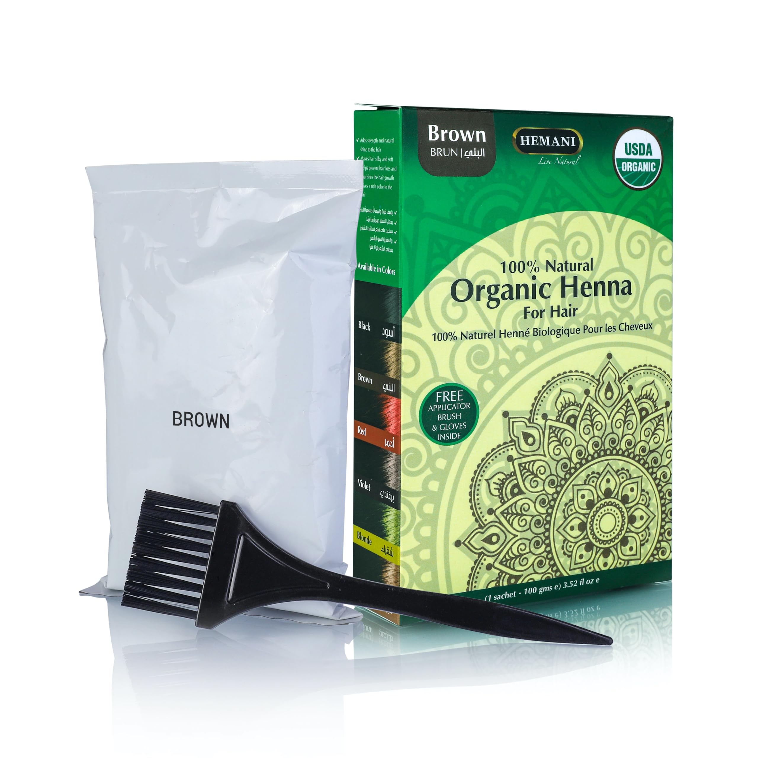 HEMANI Organic Henna Brown 100g