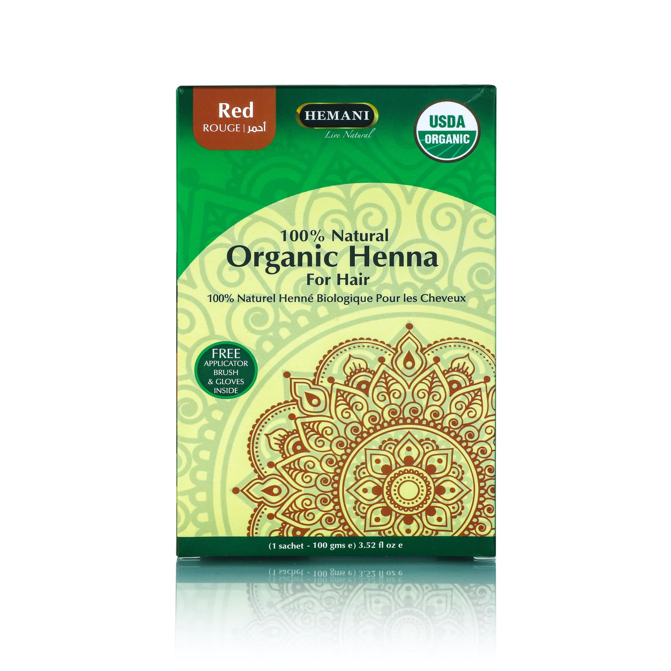 HEMANI Organic Henna Pwd Red 100g