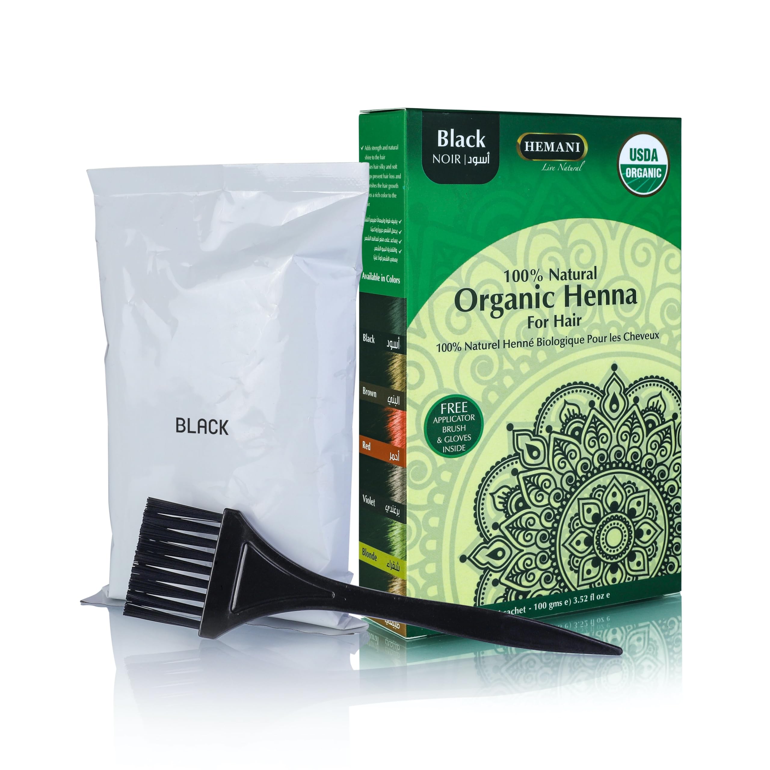 HEMANI Organic Henna Black 100g
