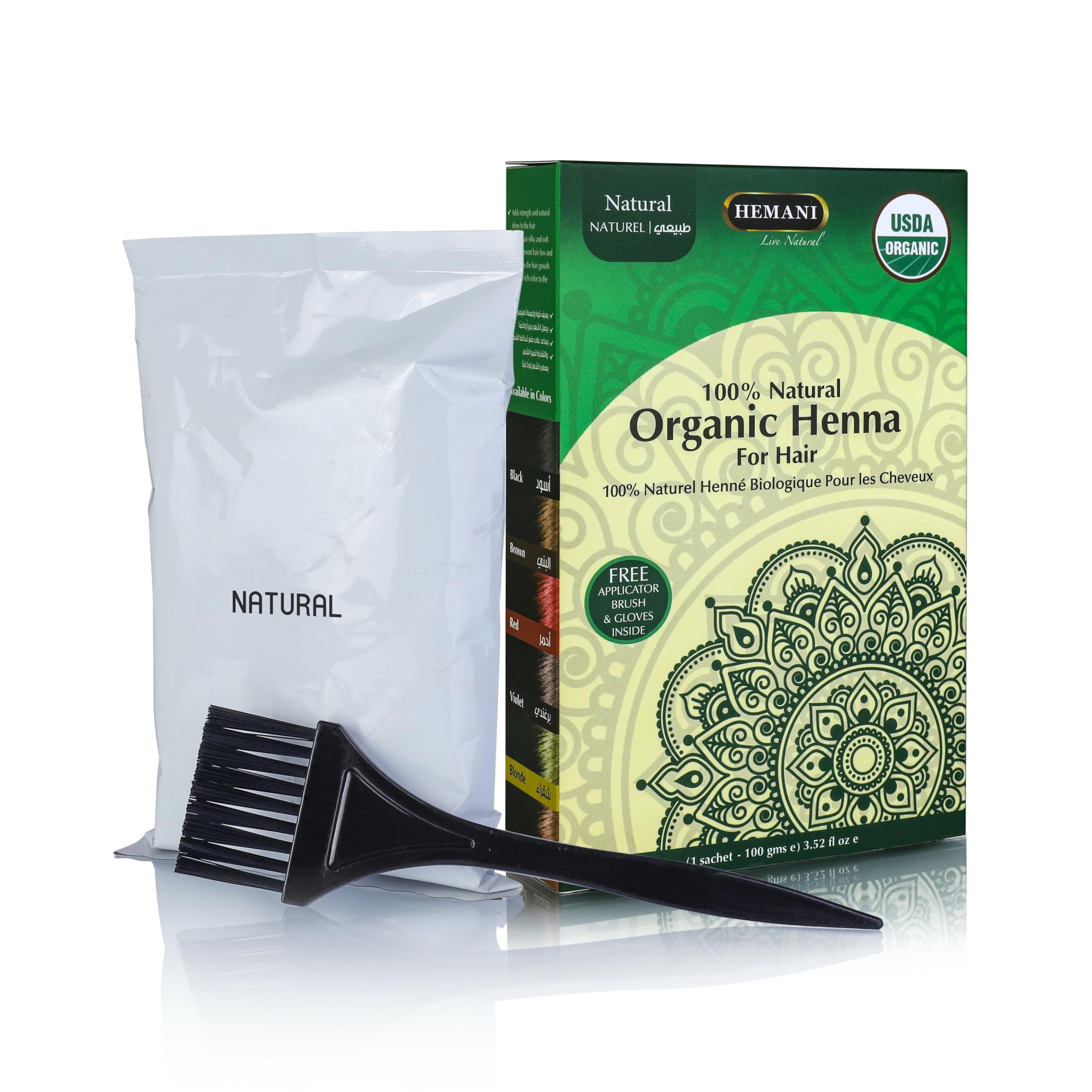 HEMANI Organic Henna Natural 100g