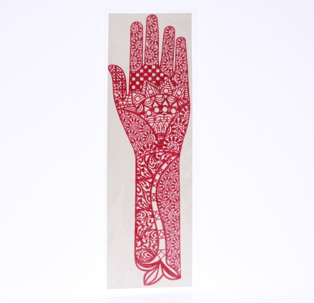 GENERIC Long Henna Stencil for Hands I DIY I Tattoo Stencil I Easy to use I Design 1