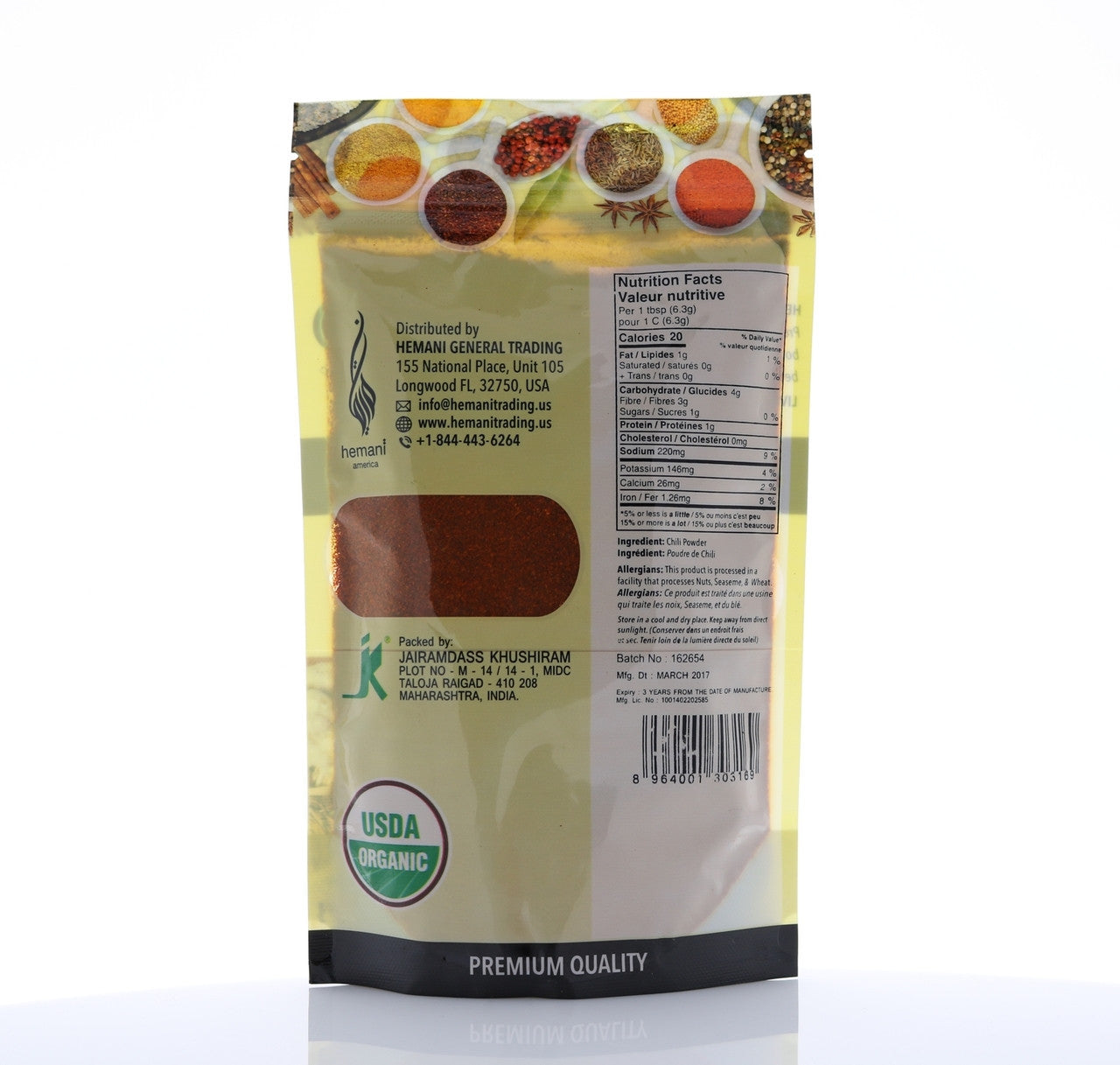 HEMANI Organic Chili Powder 200g