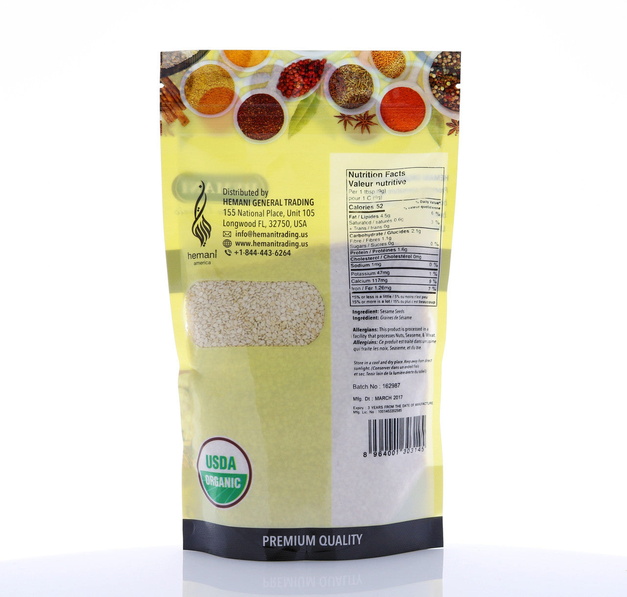 HEMANI Organic Sesame Seed 200g