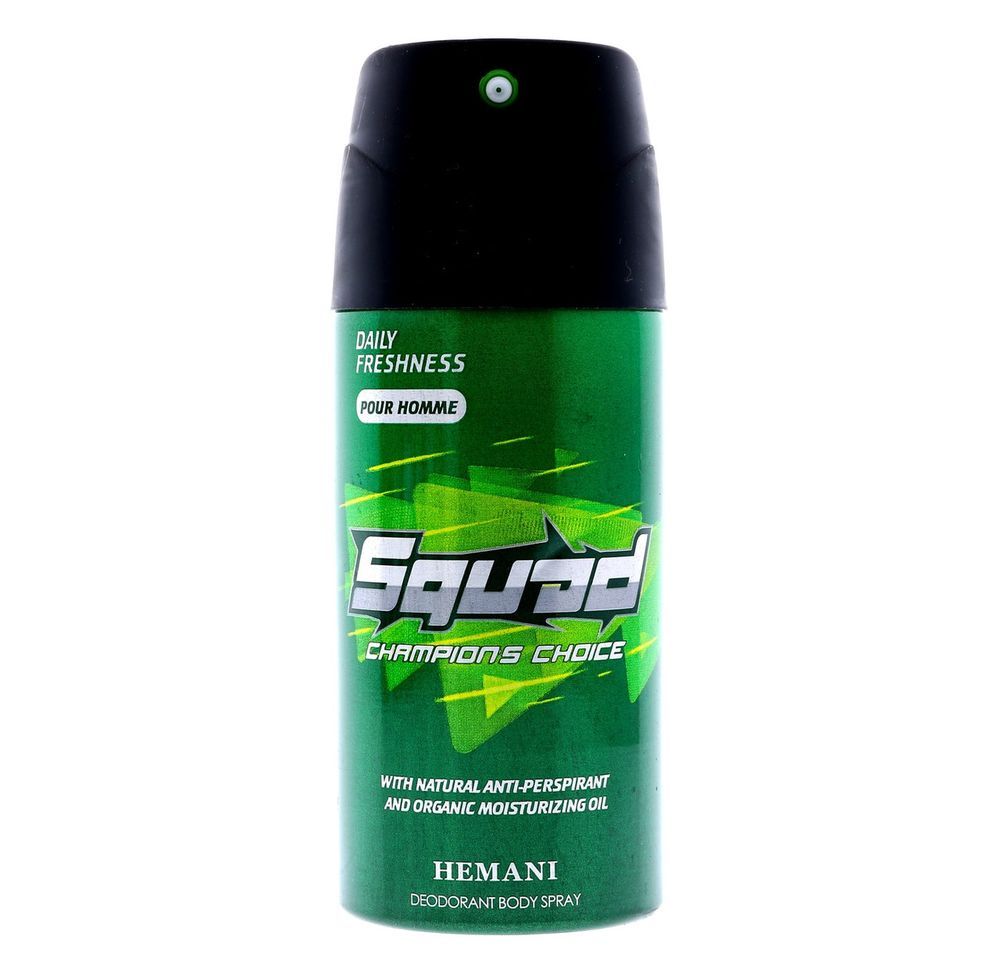 HEMANI Squad Deodorant Spray Champion's Choice For Men 150mL