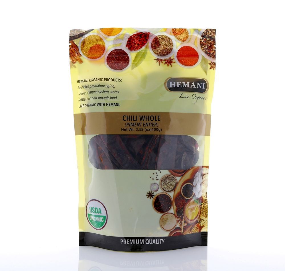 HEMANI Organic Chili Whole 100g