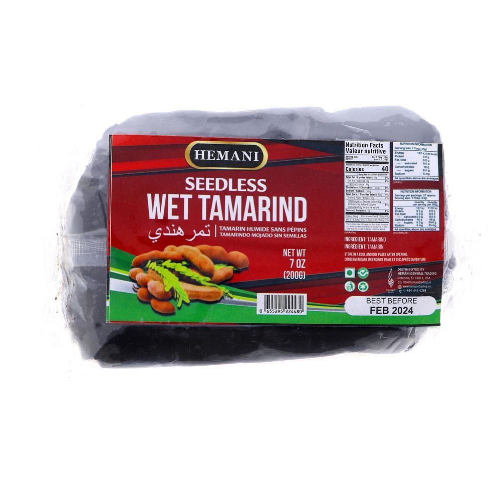 HEMANI Imli/Tamarind Wet (Seedless) Slab Pk 200g