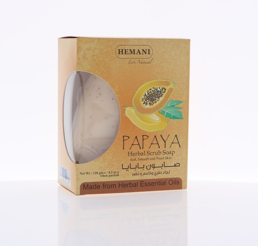 HEMANI Herbal Papaya Scrub Soap 120g