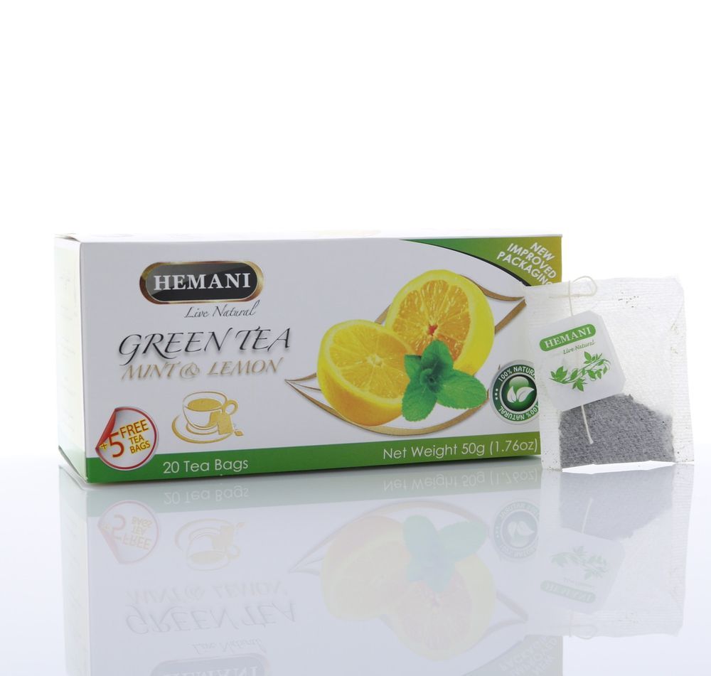 HEMANI Green Tea Mint & Lemon 40g