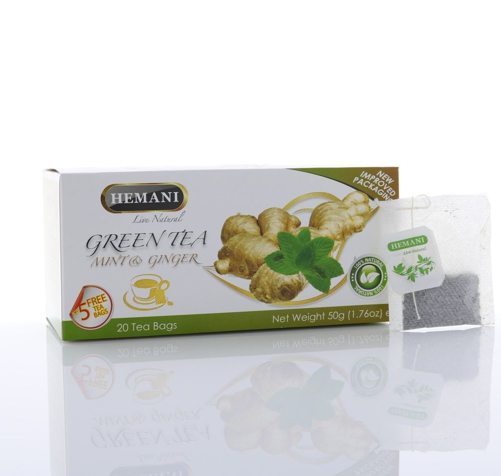 HEMANI Green Tea Mint & Ginger 40g