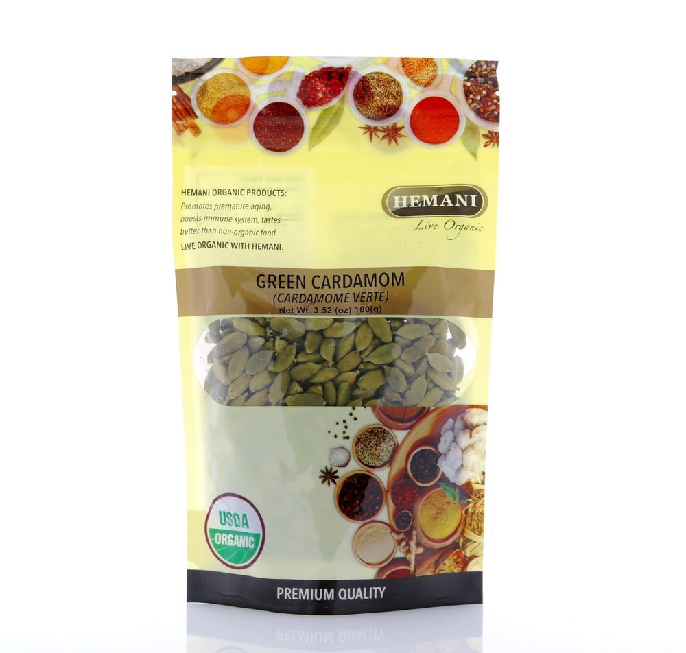 HEMANI Organic Cardamon Green 100g