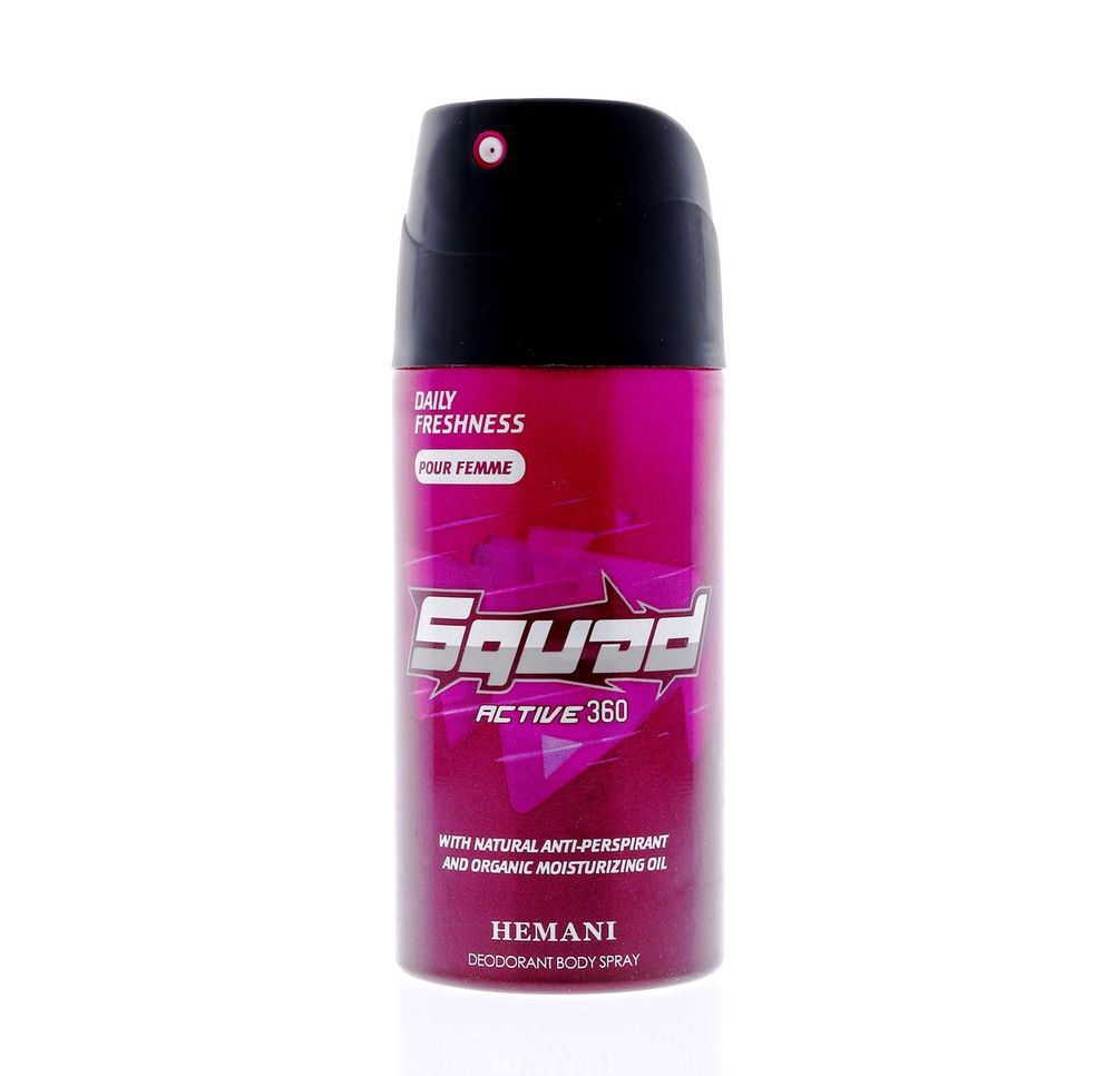 HEMANI Squad Deodorant Spray Active 360 for Women 150mL