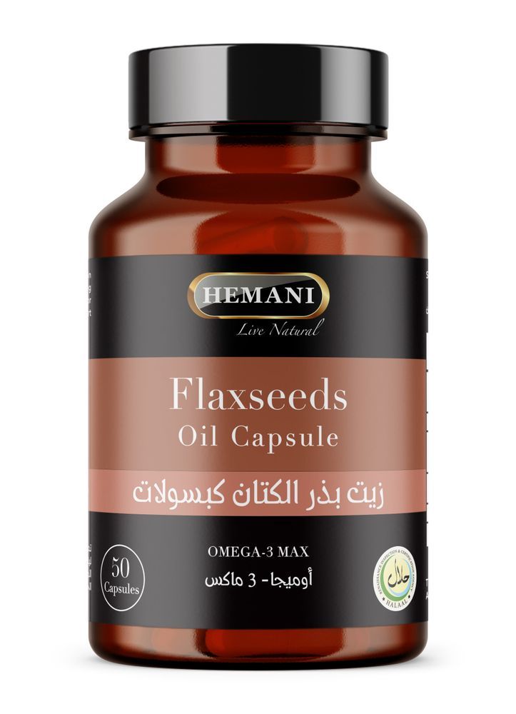 HEMANI Flaxseed Oil Capsules - 50 Count