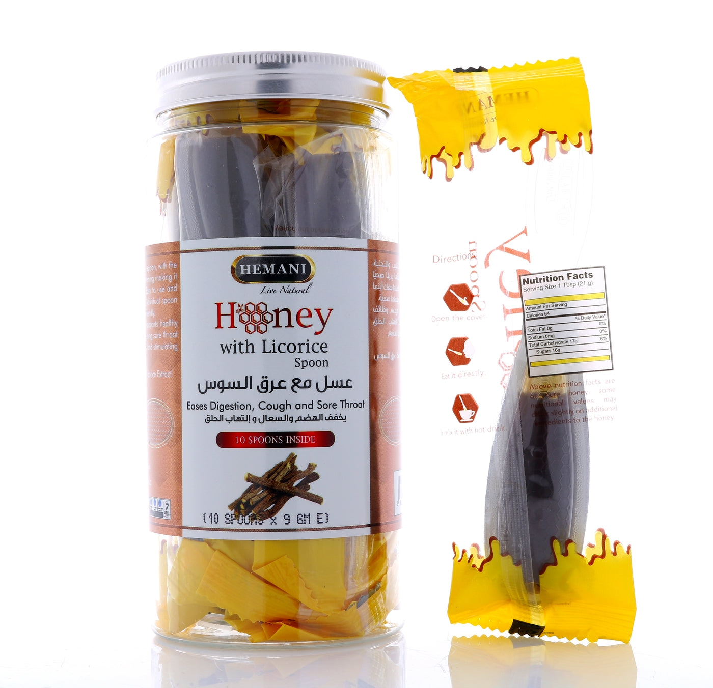 HEMANI Honey Spoon - 10 Spoons per Jar