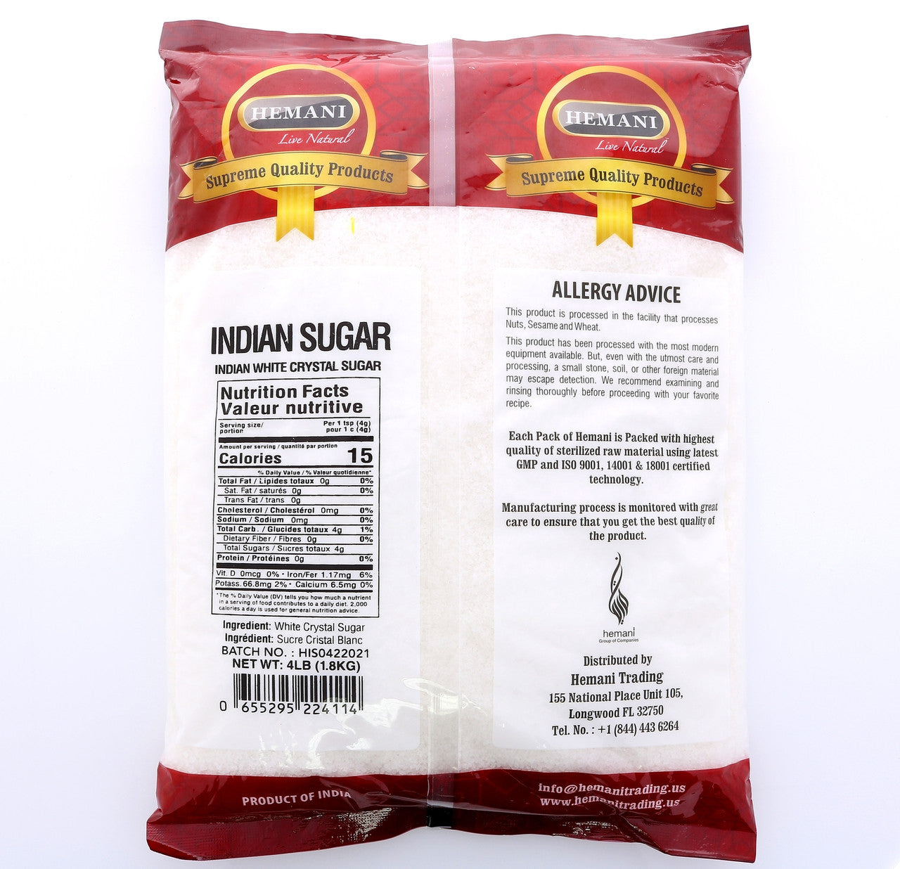 HEMANI Indian Sugar 4LB